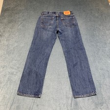 Levi's 505 Regular Fit Jeans Boys 14 Blue Denim Medium Wash Pockets Streetwear
