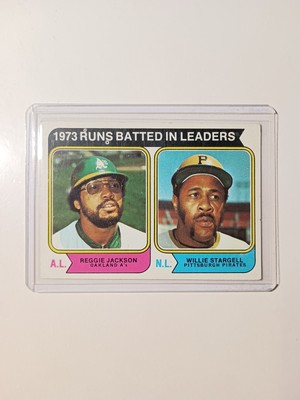 1974 Topps - League Leaders Reggie Jackson, Willie Stargell #203