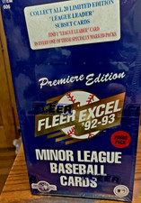 1992 Fleer Excel Premier Baseball Minor League Factory Sealed Jumbo Box 24 packs