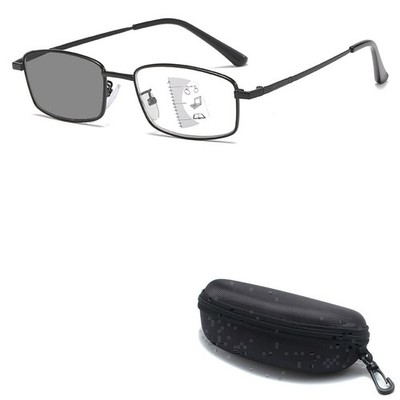 Photochromic Multifocal Reading Glasses Metal Rim Readers Multifocus Eyeglasses