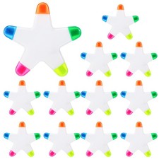 12 PCS Bulk Star Highlighters Assorted Colors 5in1 Cute Watercolor Pens