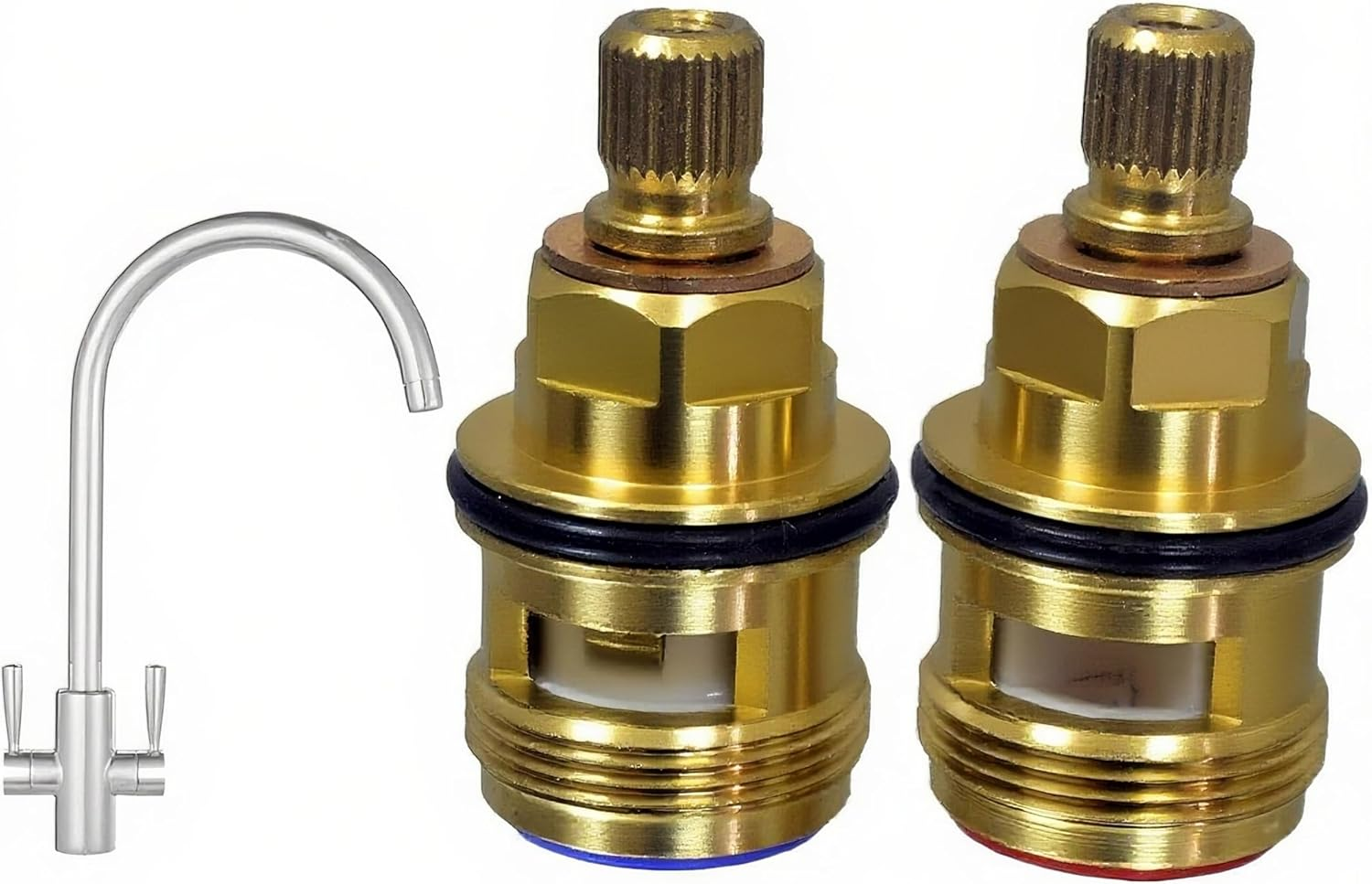 Ceramic Disc Cartridges Tap Valve Quarter Turn Gland 1/2 Spare Replacement 3308R