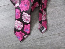 Purple & Pink Bold Flower Pattern 100% Silk Tie by Alexandre Saville Row