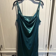 NWTD Zaful Size 8 Green Drape Mini Club Dancing Party Dress Spaghetti Strap