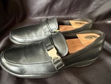 Prada Blk Leather Monk Strap Loafers Size 10 US Made in Italy + OG Box/Trees