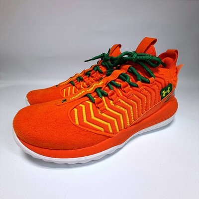 Under Armour Harper 4 Turf Shoes Men's 12 Orange Green Miami Edition NWT No Box