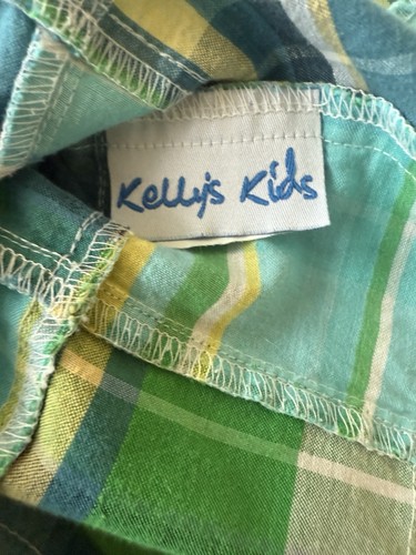 Kelly's Kids Ruffle Capri and Halter Top Blue/Green Plaid Girls Size 5-6 EUC - Picture 8 of 11
