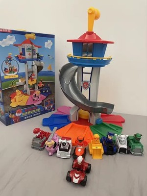 PAW PATROL LEGENDARY TOWER MEGA-SET ! 52cm Lookout Tower + ALL 9 Heroes &  Cars