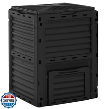 Outsunny Garden Compost Bin 80 Gallon Outdoor Large Capacity Comp