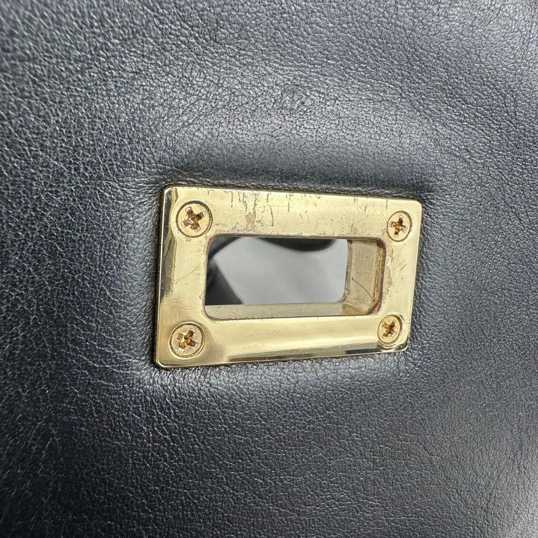 Tory Burch Shoulder Bag Flap Turnlock Suede Leather Black Women's From Japan thumbnail 5