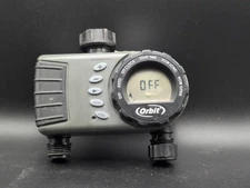 Orbit Lawn Sprinkler Dual Hose Timer Programmable 24713 AA Battery Works 