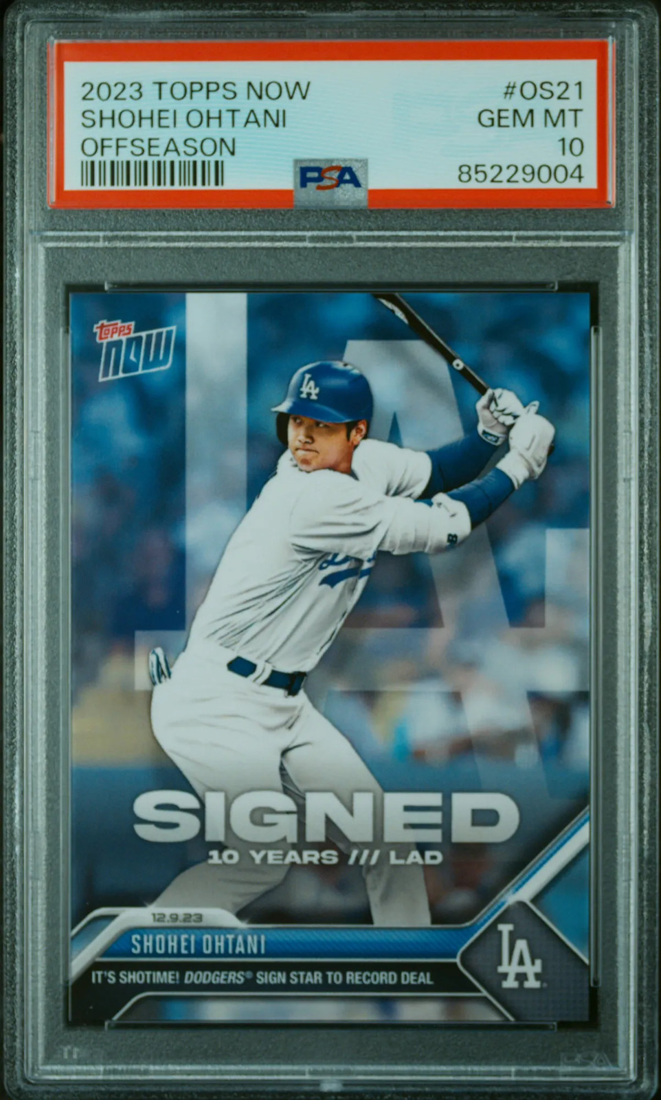 2023 Topps Now Offseason Shohei Ohtani #OS21 PSA 10
