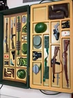 Vintage 1960s G.I. Joe Wooden Footlocker Storage Box with Accessories