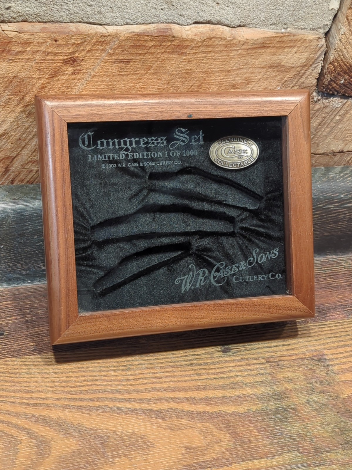W.R. Case & Sons Case XX Pocket Knife Display Box Only  7 3/4 X 6 3/4 With Coa