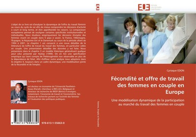 Cyriaque Edon | Fécondité et offre de travail des femmes en couple en Europe