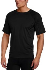 Kanu Surf Men  s Swim Shirt - Black - UPF 50 Rash Guard with Quick-Dry Fabric