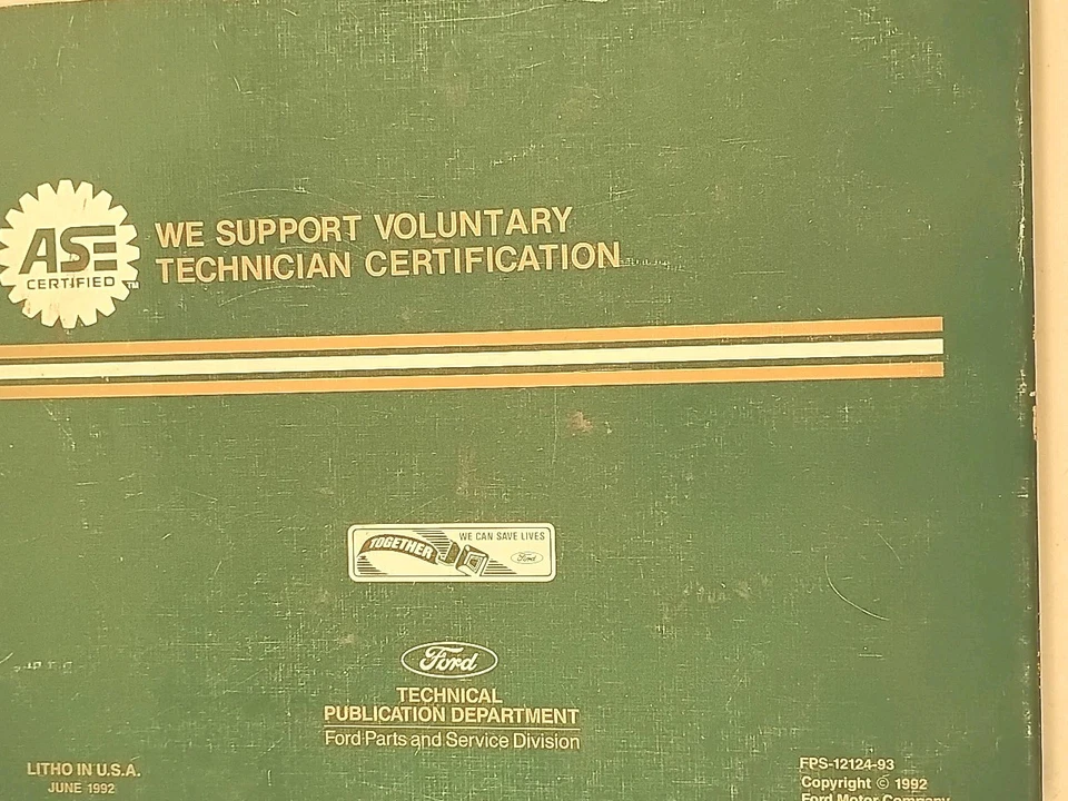 1993 年福特 TEMPO TOPAZ 电动真空管手册 — 第 4/4 张图片