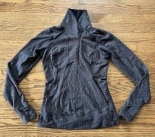 Lululemon Think Fast Pullover Women  s Herringbone Zip Front Sweatshirt Size 4 XS