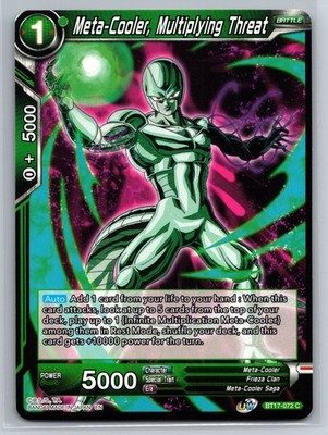 Meta-Cooler Multiplying Threat BT17-072 C Dragon Ball Super Card Game Green