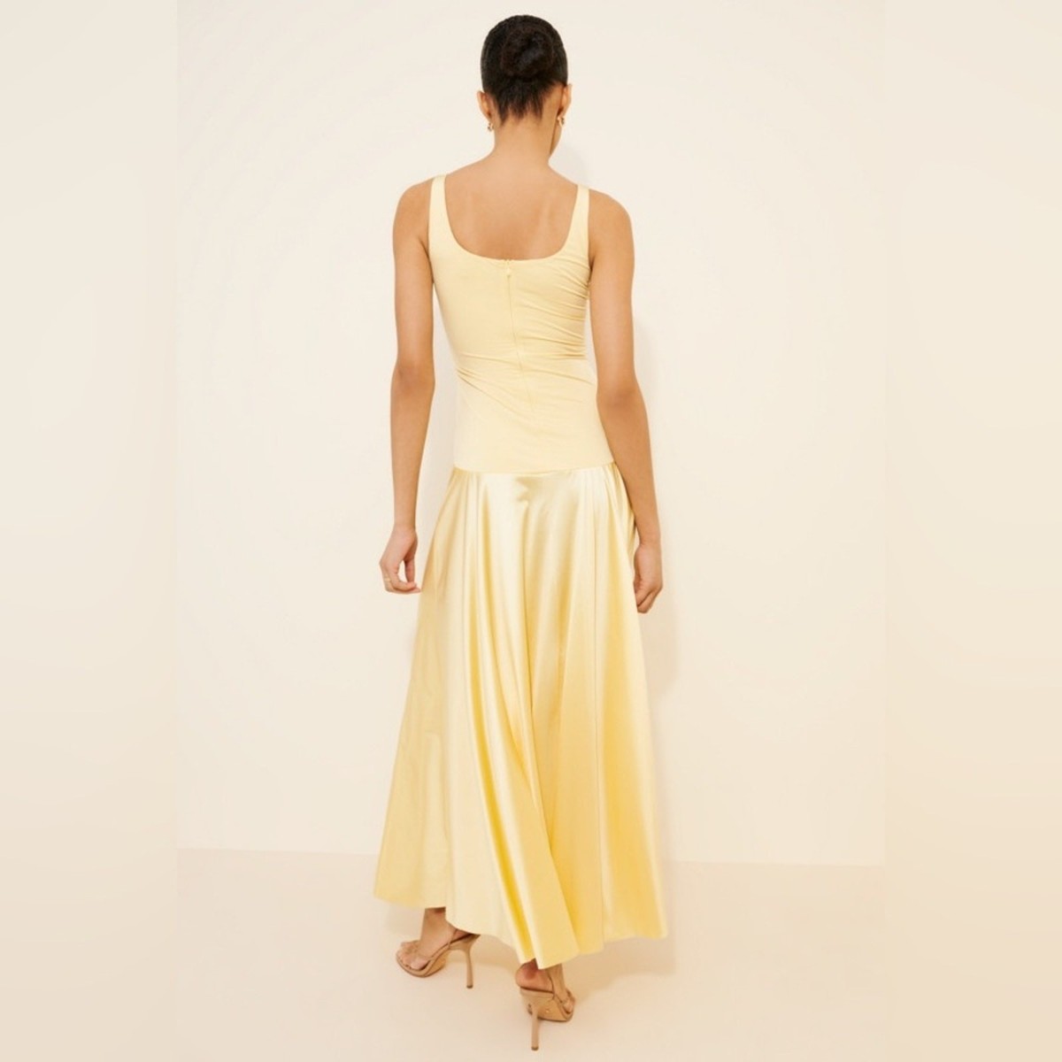rare london curved waist maxi dress Blush Fallen Shoulder Curved Waist Maxi Dress Rare London
