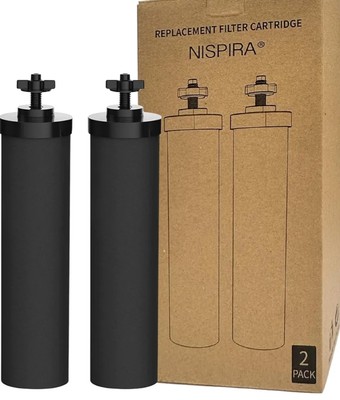 Nispira Premium Water Filter Black Element Cartridge Compatible with Berkey...