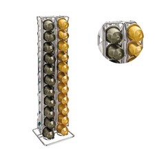 Sleek 40 Capsule Nespresso Pod Holder Vertical Coffee Capsule Organizer Stand