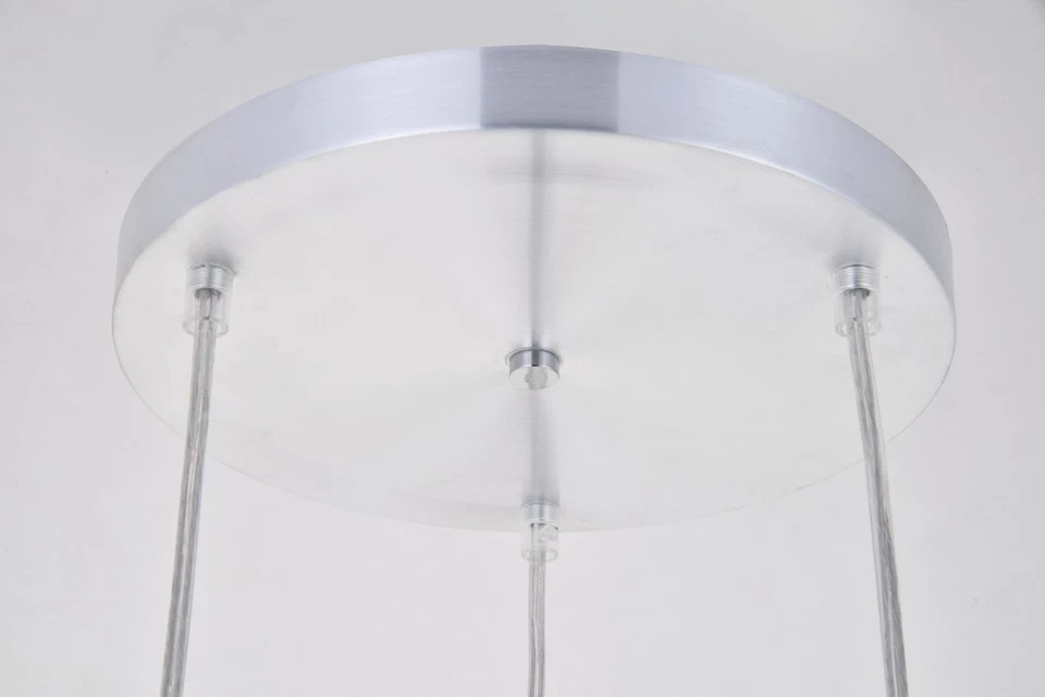 Elegant Lighting LDPD2000 Nora 3 Light 15"W Multi Light Pendant - Black - Image 4 of 4