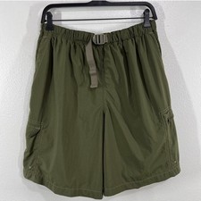 Columbia Men's Olive Green Nylon Mesh Lined Cargo Shorts Outdoor Active Larege