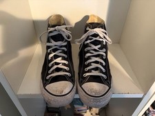 CONVERSE - CHUCK TAYLOR - MEN'S Size 10 , Women 12 - CANVAS - BLACK - HIGH TOPS