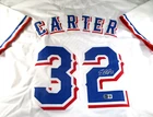 Evan Carter / Autographed Texas Rangers White Custom Baseball Jersey / BAS