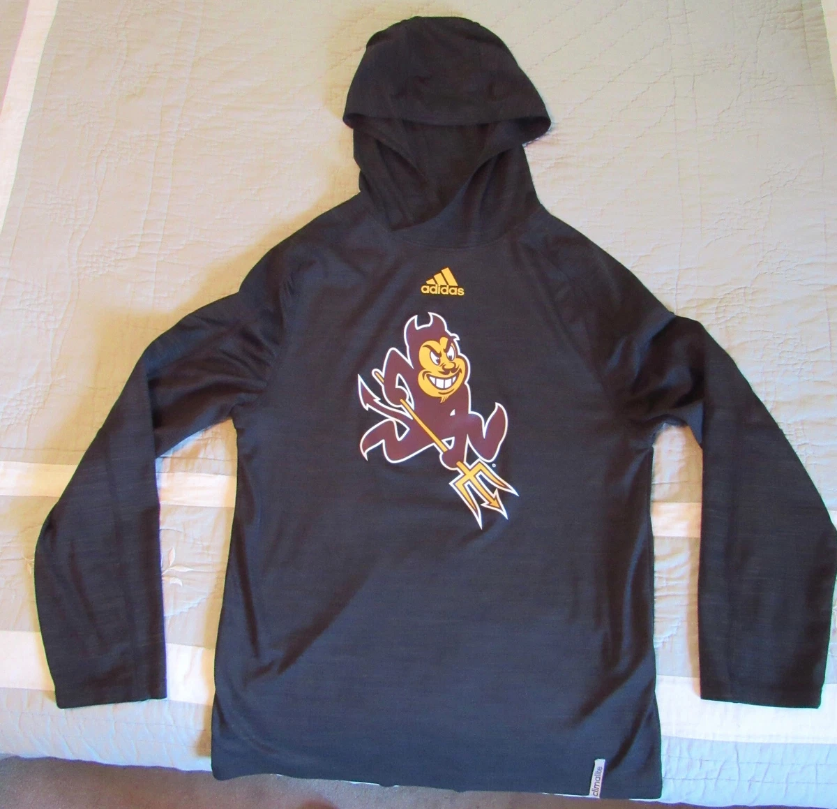 Adidas Arizona State Sun Devils Long Sleeve Hoodie Sze adult Small training