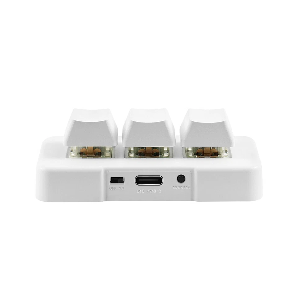 PC USB Footswich Mini 3-Key Bluetooth mechanical music macro  customize Keyboard - Image 2 of 4