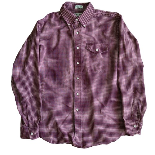 L.L. Bean Original Traditional Fit Plaid Flannel Shirt Men's L