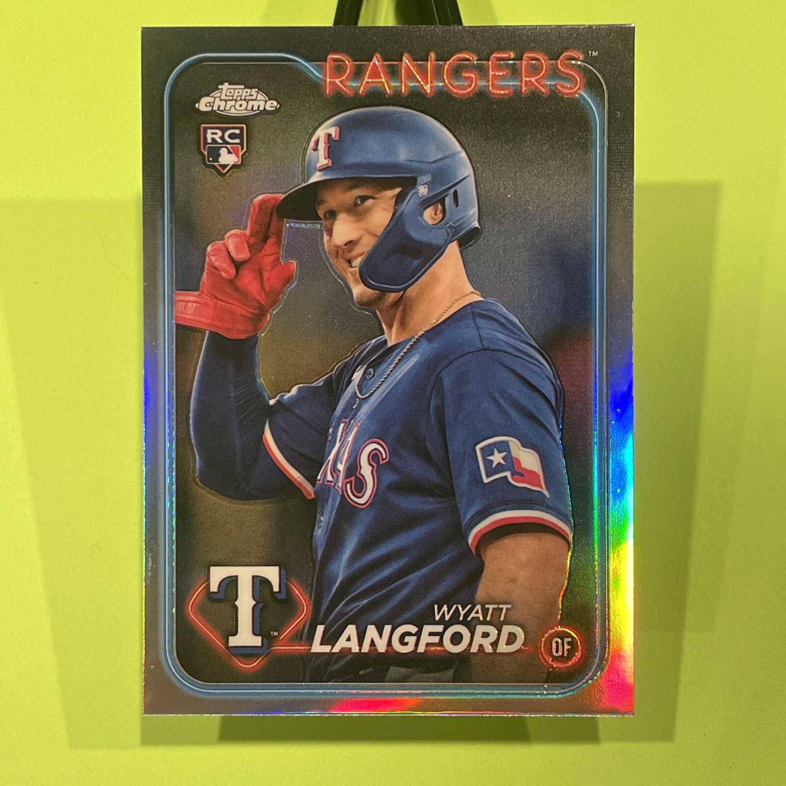 💥WYATT LANGFORD IMAGE VARIATION💥2024 Topps Chrome Update USC35 SSP Rangers