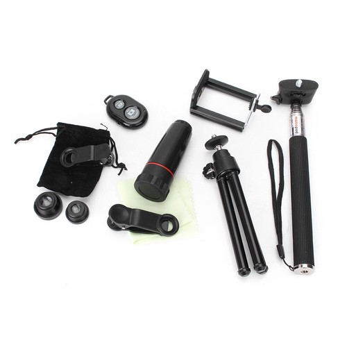 10in1 Mobile Lens Phone Camera Cell Clip Optical Telescope Kit 8X Lens Universal - 第 2/10 張圖片