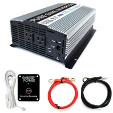 GoWISE Power 1000W/2000W Peak Pure Sine Wave Power Inverter with 2 AC Outlets