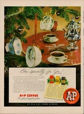 1951 Supermarket Grocery Store A P 50s Vintage Print Ad A&P  Coffee Eight OClock