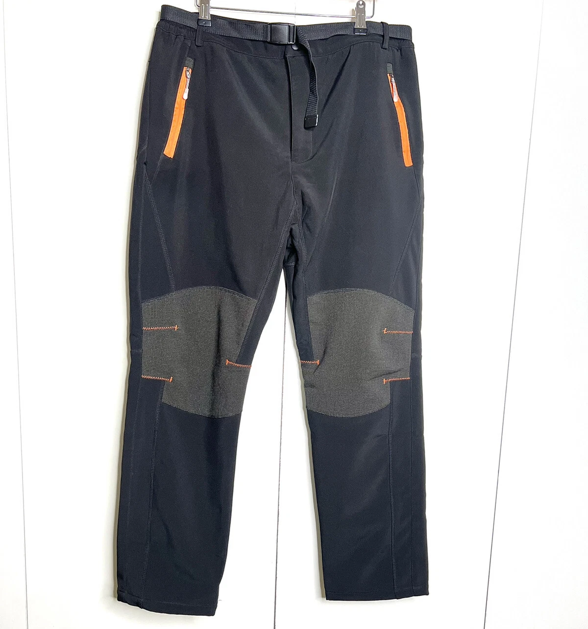Men Winter Warm Fleece Lined Windproof Hiking Ski Outdoor Trousers XXL (30к)