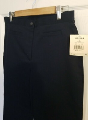 Womens Misses SONOMA Stretch Navy Pants Dress Slacks Sz 10 NWT Kohls MSRP  $34 | eBay
