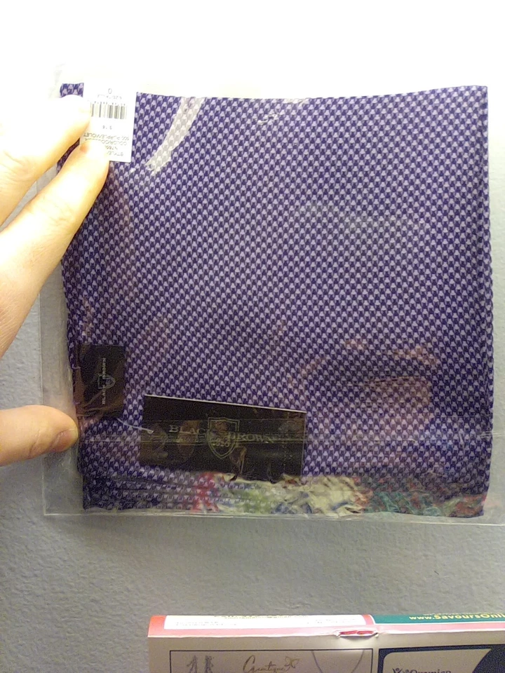 pañuelo de bolsillo negro marrón para hombre morado Foto 2 de 3