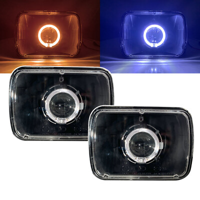 E-150/E-150 Club Wagon 03-12 5D Guide LED Angel-Eye Headlight Black for FORD LHD