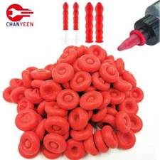 10pcs Caulking Gun Nozzle Caps Red Sealant Saver Tube Covers Construction Tools