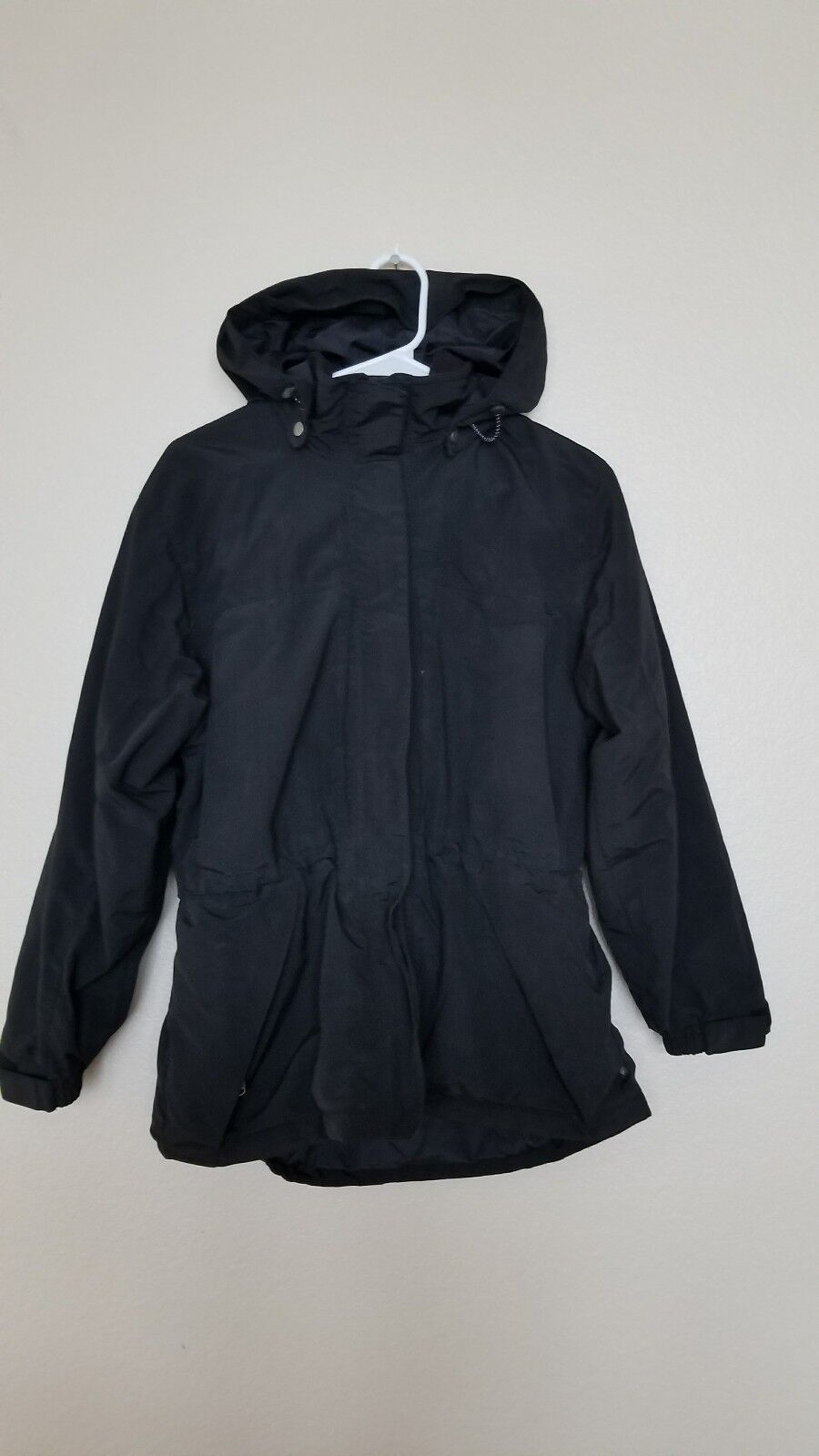 Size small black woman's Eddie Bauer trench coat … - image 1