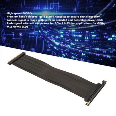 PCIE 4.0 X16 Riser Cable High Speed Flexible Shielding 90 Degree Connector GPU