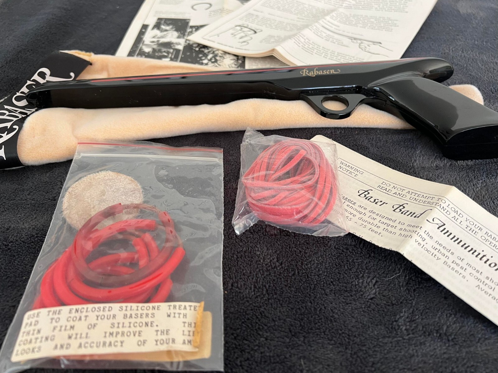 Rabaser Rubber Band Gun Pristine Condition/ original paperwork 1980's