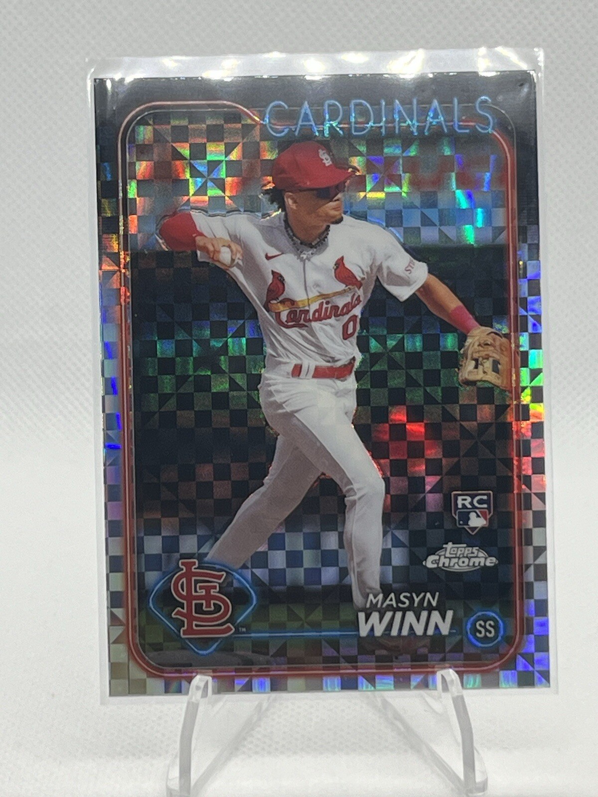 Masyn Winn 2024 Topps Chrome Rookie Card X-Fractor #189 RC St. Louis Cardinals