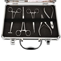 Tattoo Body Piercing Kit 5 Pliers Navel Ear Tongue Lip Jewelry Needles Tools Tattoo Body Piercing Kit 5 Pliers Navel Ear Tongue Lip Jewelry Needles Tools