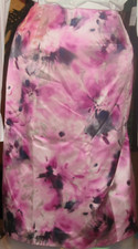 JONES NEW YORK NWT $100 24W pink black white silk floral women's pencil skirt 