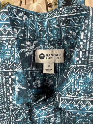 Hawaiian Shirt Lot Of 6 Mens Medium Tropical Floral Mixed Material Bundle Travel - Picture 9 of 20