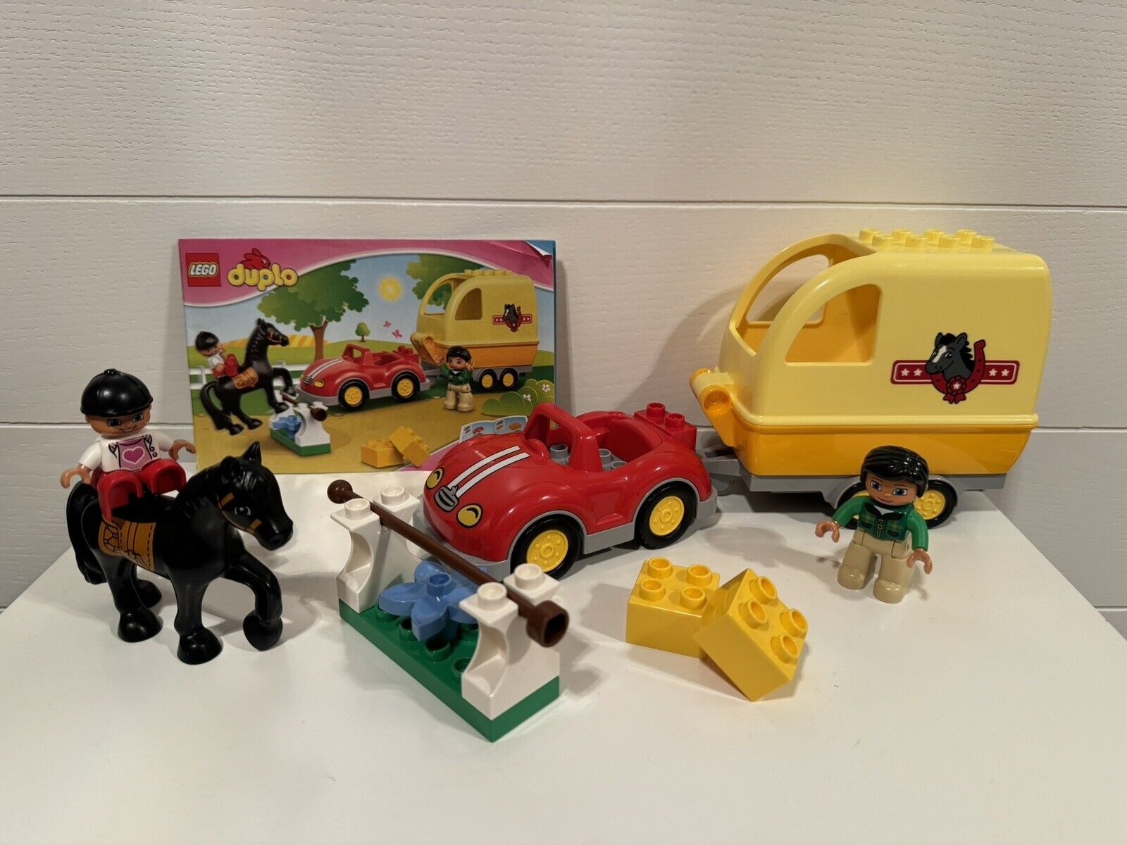 Lego 10807 Duplo Horse Trailer Car Equestrian Blocks Complete NO BOX EUC